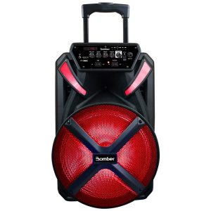 Caixa de Som Amplificada Portátil Bomber Papão 500, Woofer 12', Bluetooth, P2, USB, SD Card, Bivolt